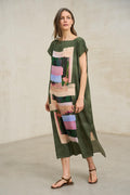 Arven dress with geometric print
