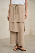 Vion beige sand skirt-pants
