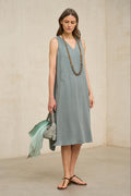 Naïra dress in sage green