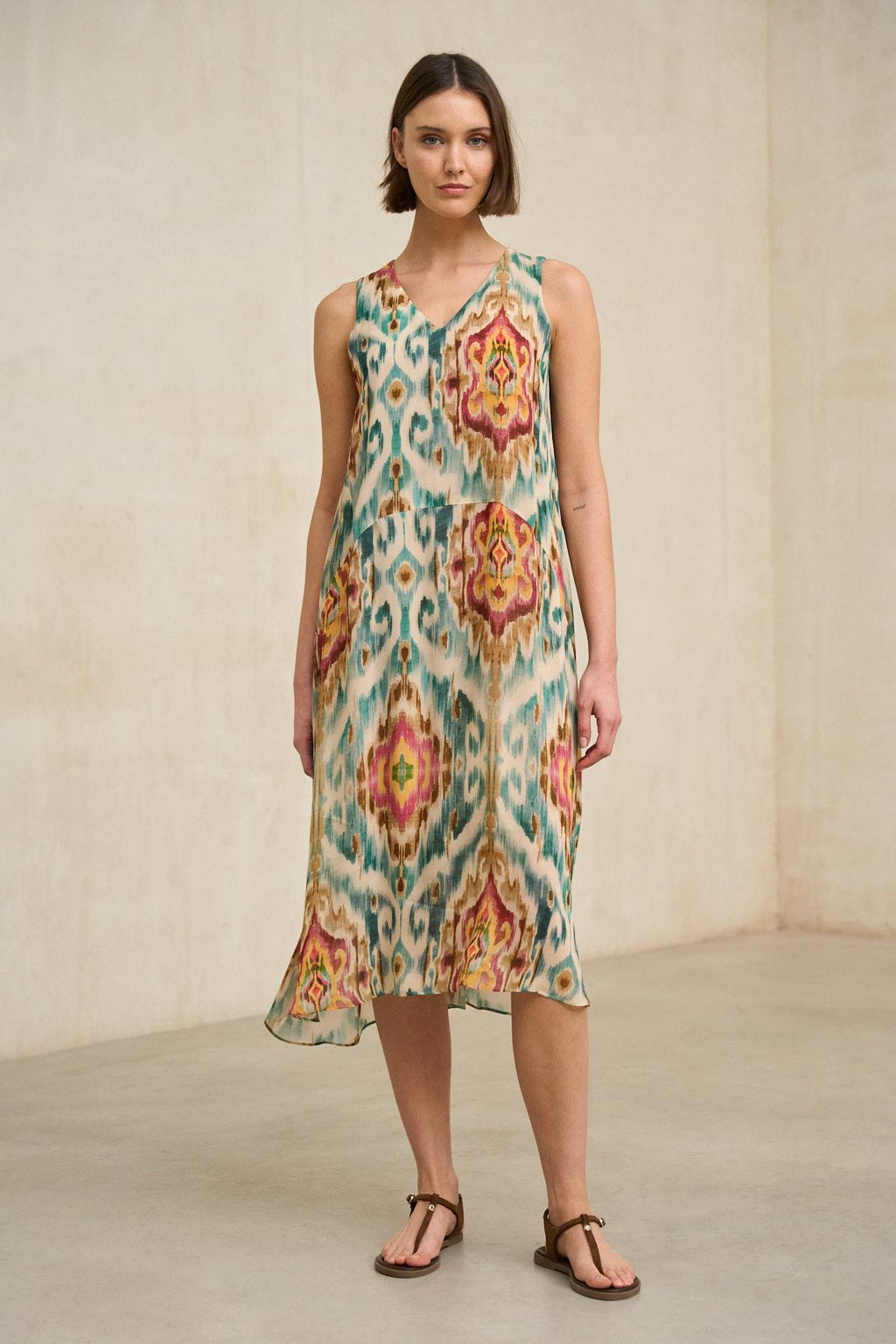 Naïra ikat print dress