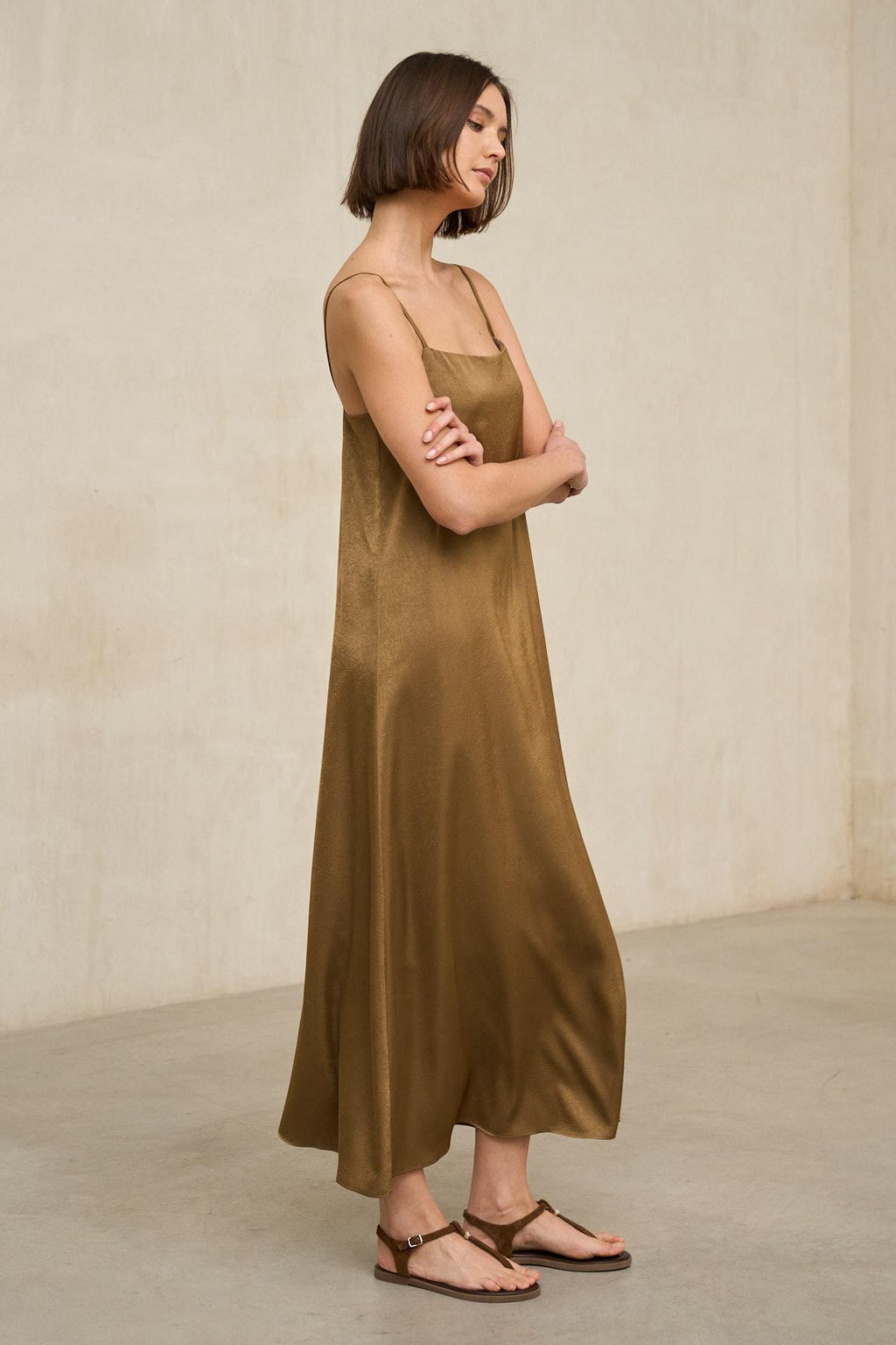 Odine camel dress