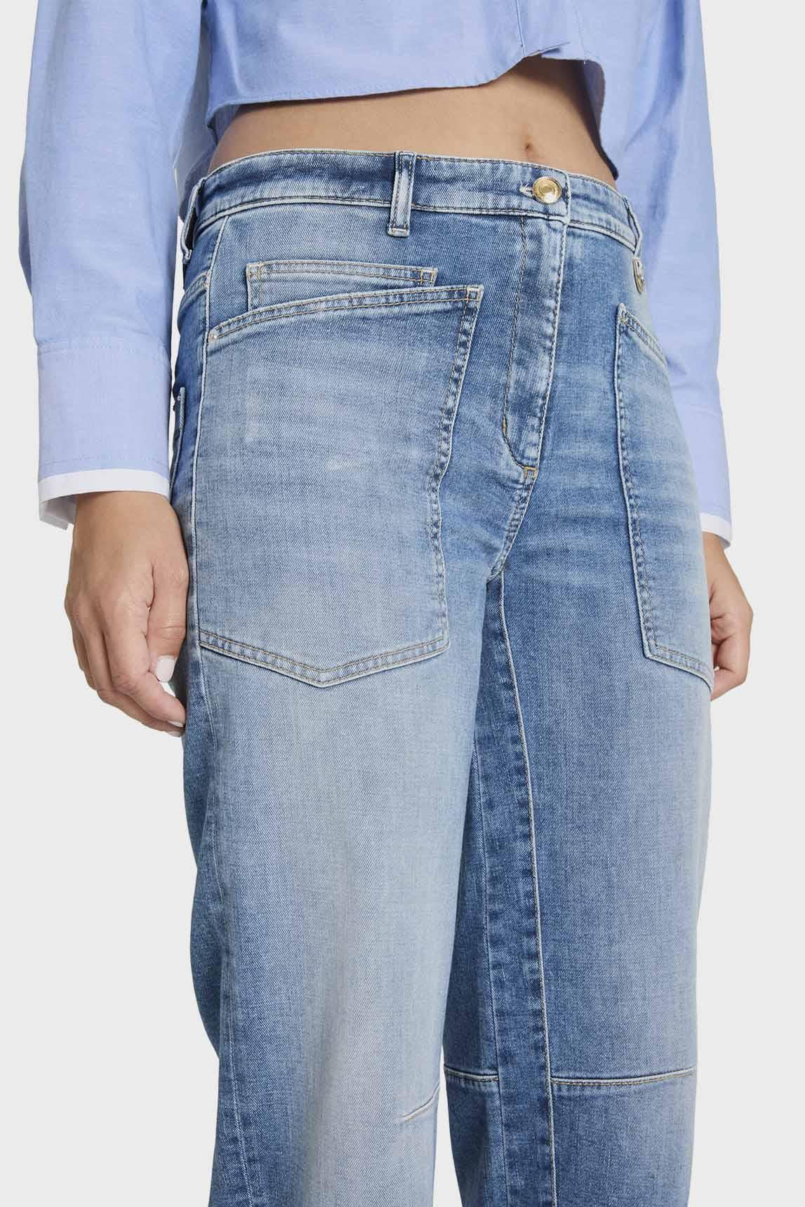 O-Shape Cropped Ocean Blue Denim