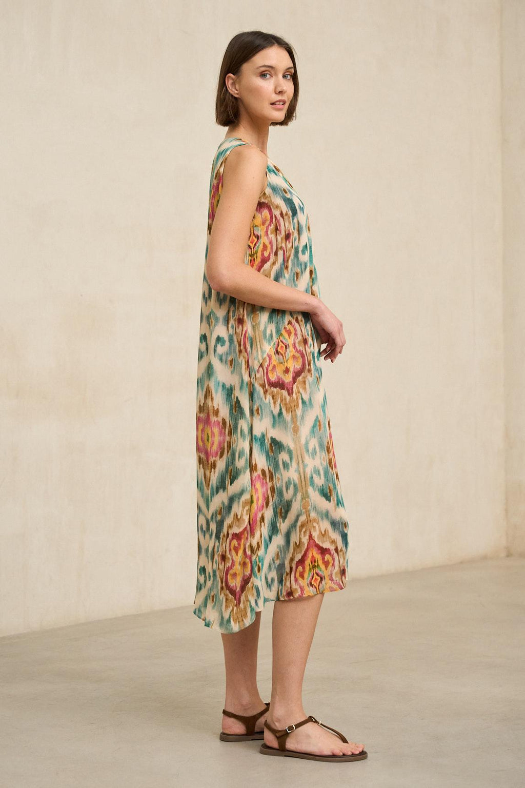 Naïra ikat print dress