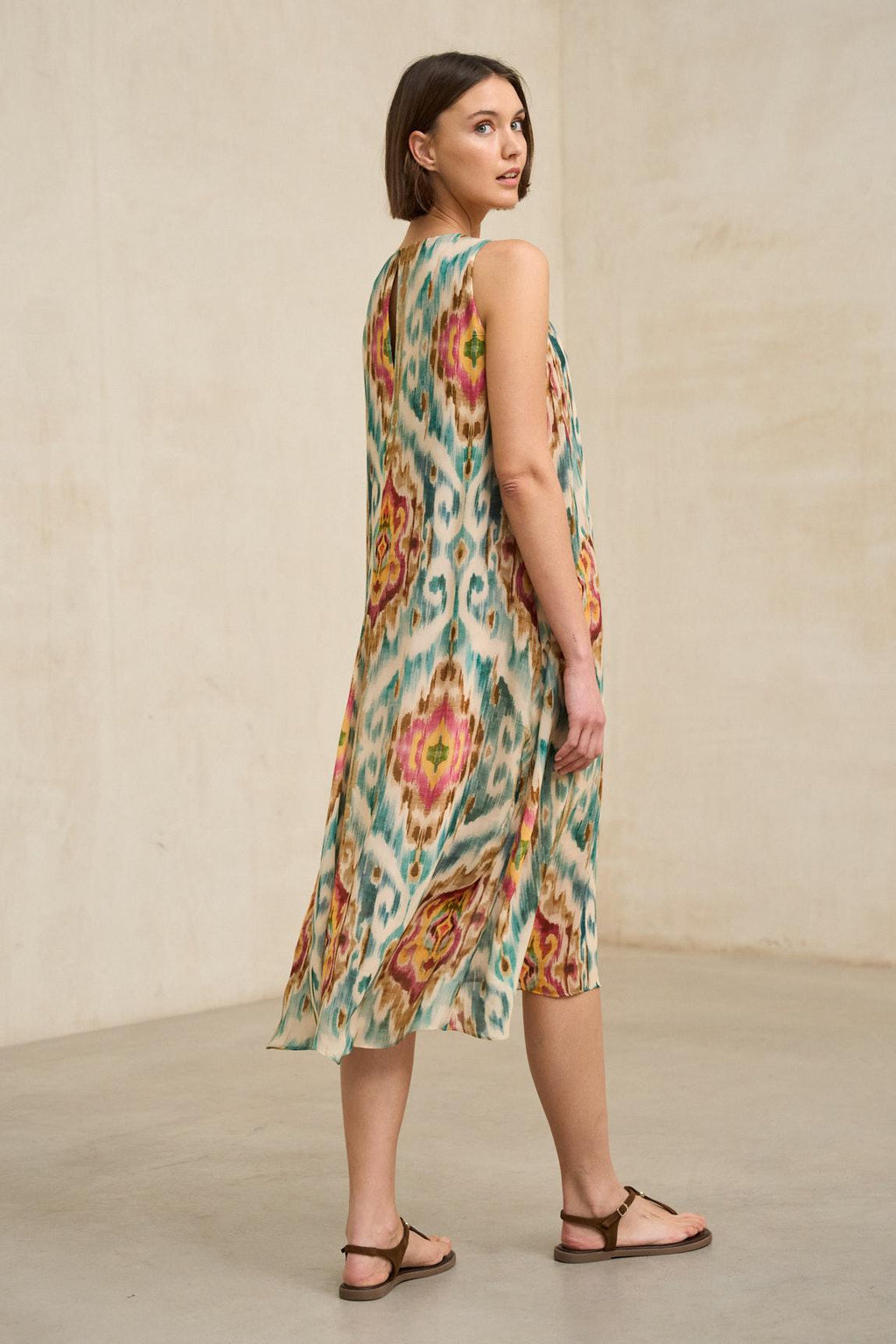 Naïra ikat print dress