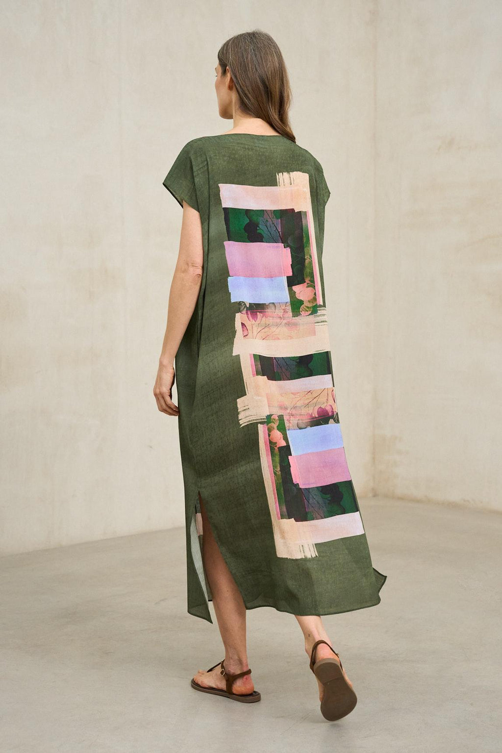Arven dress with geometric print