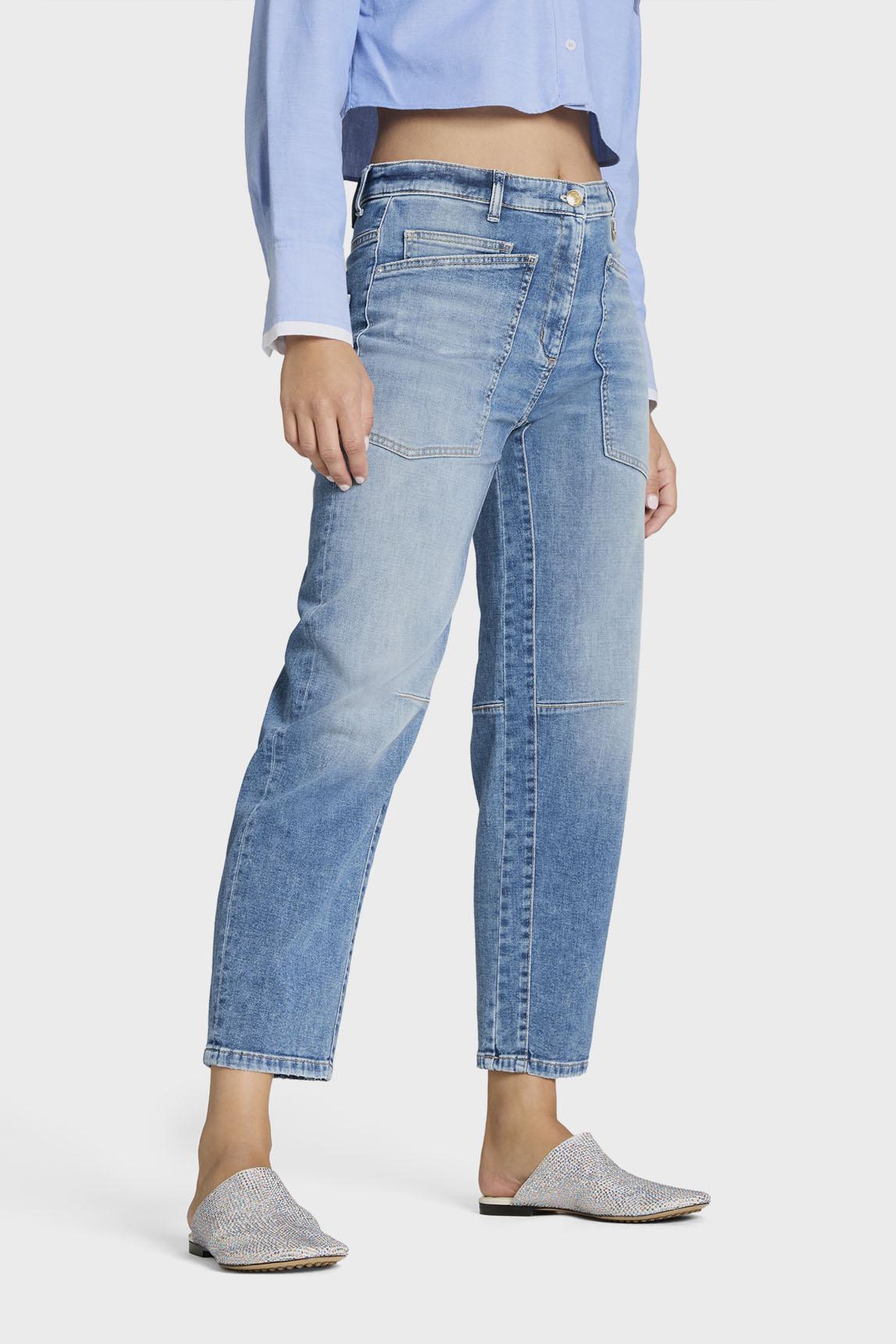 O-Shape Cropped Ocean Blue Denim