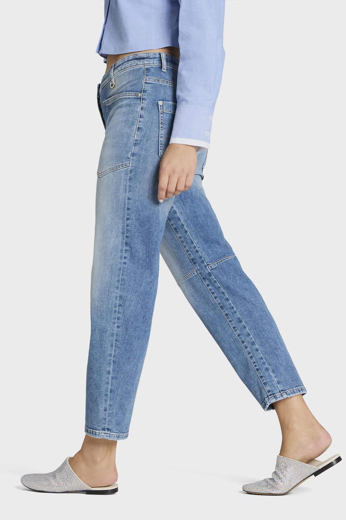 O-Shape Cropped Ocean Blue Denim