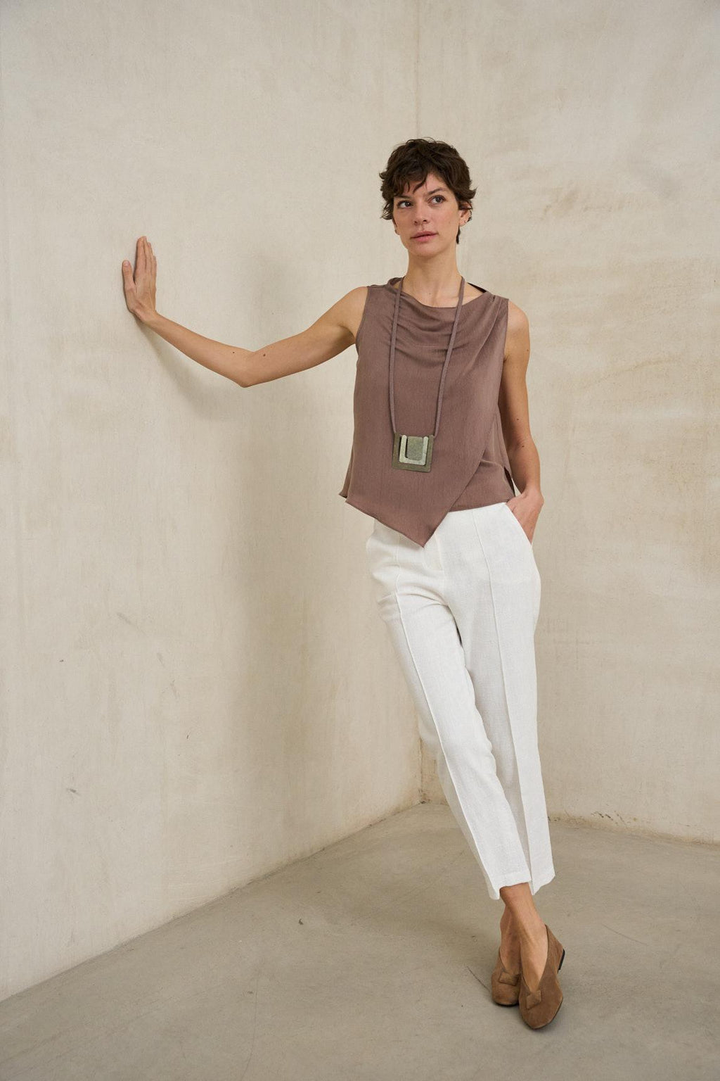 White Axis trousers
