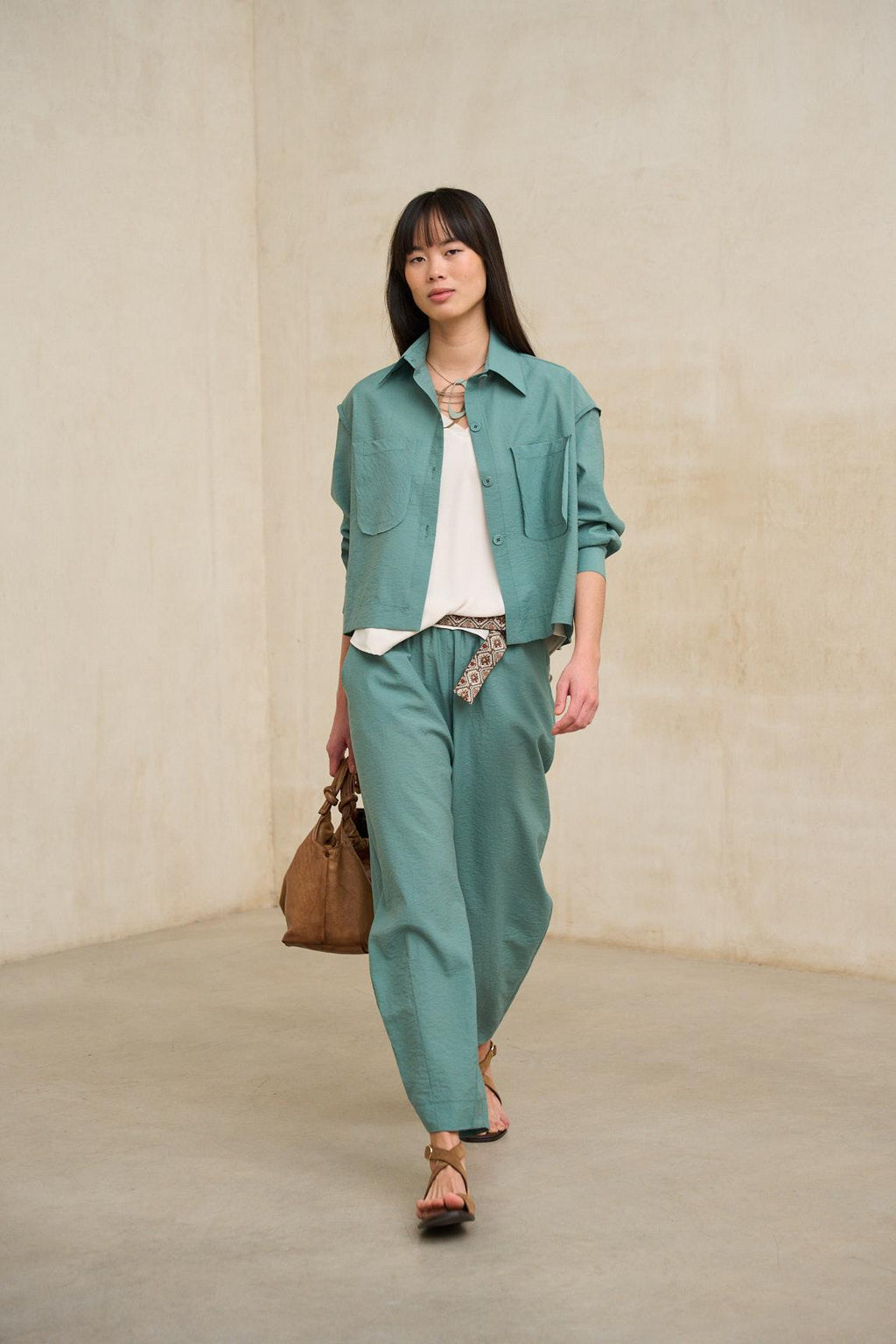 Turquoise Eldan trousers