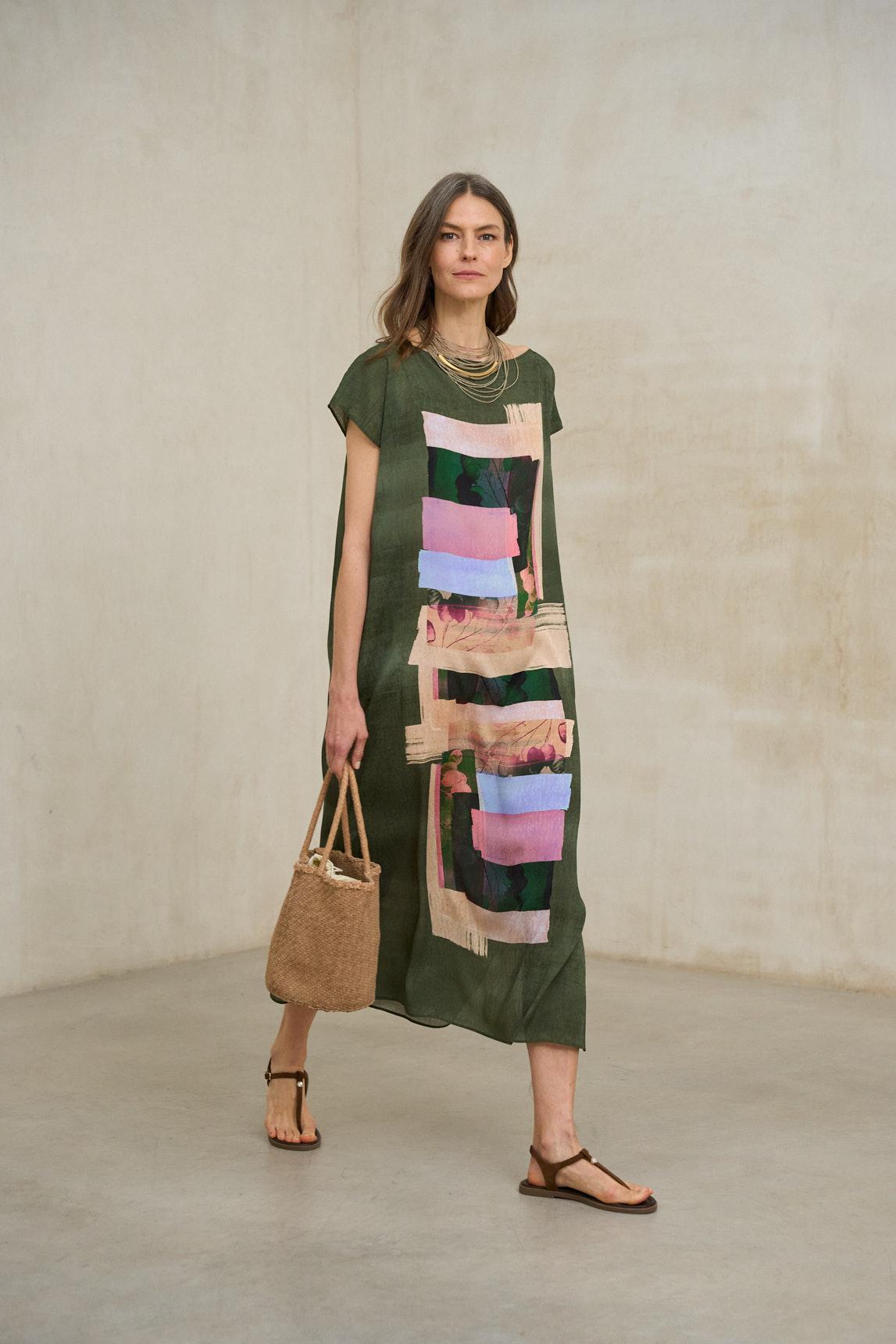 Arven dress with geometric print