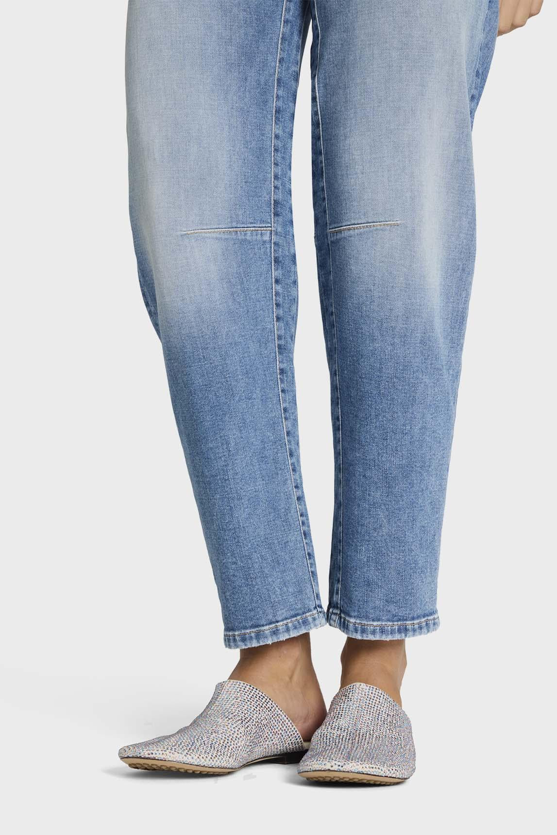 O-Shape Cropped Ocean Blue Denim
